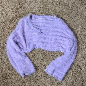 Fuzzy Lilac Sweater